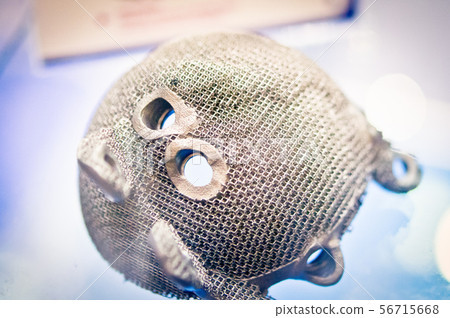 Object printed on metal 3d printer close-up. 56715668