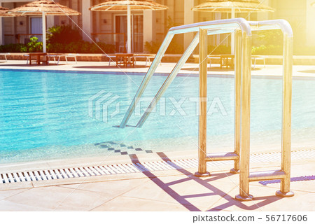 Background of water in blue swimming pool 56717606