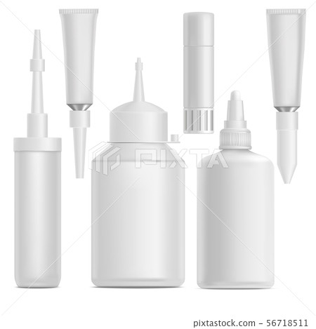 Download Realistic Detailed 3d White Blank Glue Tubes Stock Illustration 56718511 Pixta PSD Mockup Templates