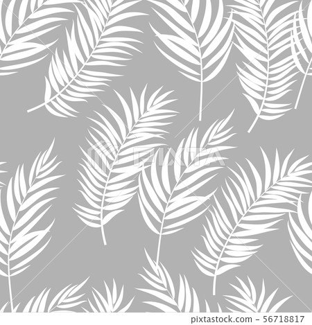 Beautifil Palm Tree Leaf  Silhouette Seamless 56718817