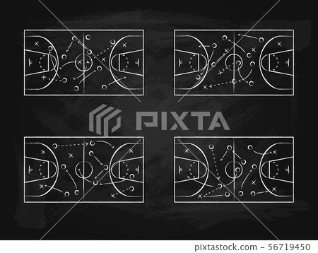 Black Chalkboard with Basketball Background… - Stock Illustration