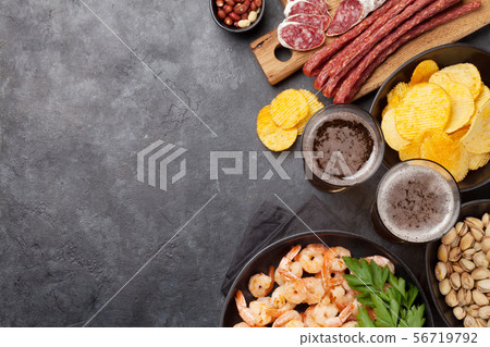 Draft beer and snacks Draft beer and snacks 56719792