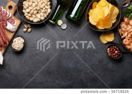 Draft beer and snacks Draft beer and snacks 56719826