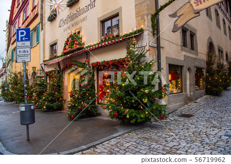 Streets of Rothenburg ob der Tauber 56719962