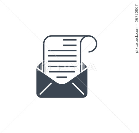 Mail related vector glyph icon. 56720007