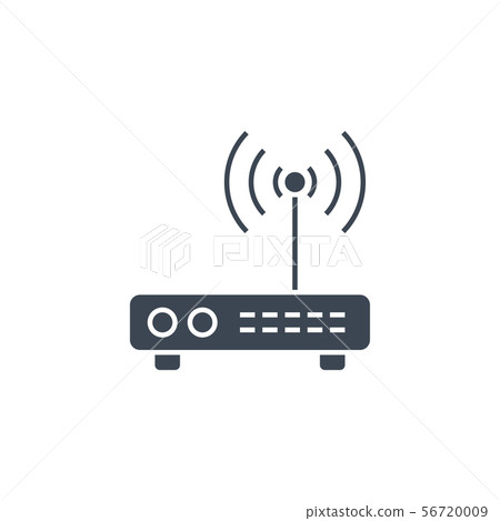 Router related vector glyph icon 56720009