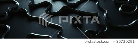Abstract shapes 3d Curved Lines blue steel wide Abstract shapes 3d Curved Lines blue steel wide 56720291