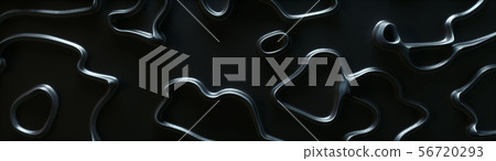 Abstract shapes 3d Curved Lines blue steel Abstract shapes 3d Curved Lines blue steel 56720293