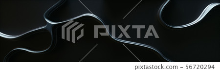 Abstract shapes 3d Curved Lines blue steel Abstract shapes 3d Curved Lines blue steel 56720294