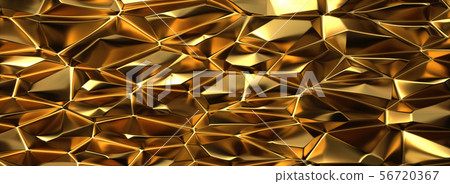 Gold Surface triangle ceiling wide banner Gold Surface triangle ceiling wide banner 56720367
