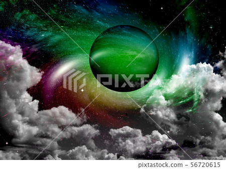 galaxy in a free space. 3D rendering 56720615