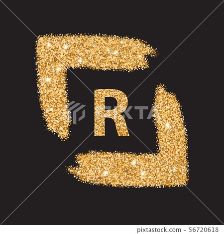 Bold gold glitter frame. Vector Design element Bold gold glitter frame. Vector Design element 56720618