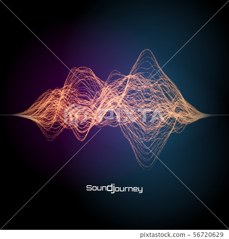 Colorful sound or signal illustration. Design element for music composition Colorful sound or signal illustration. Design element for music composition 56720629