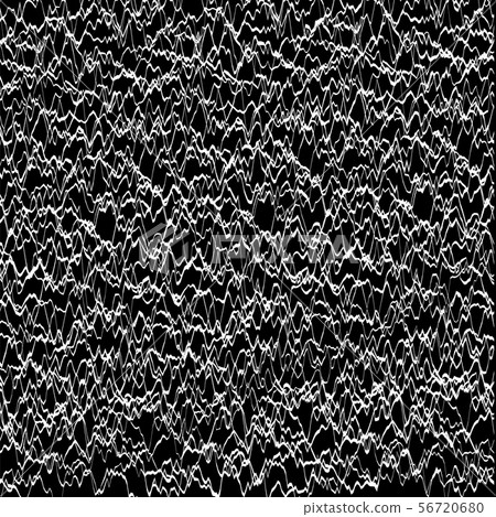 Texture made of wavy line with variable width. Vector line noise 56720680