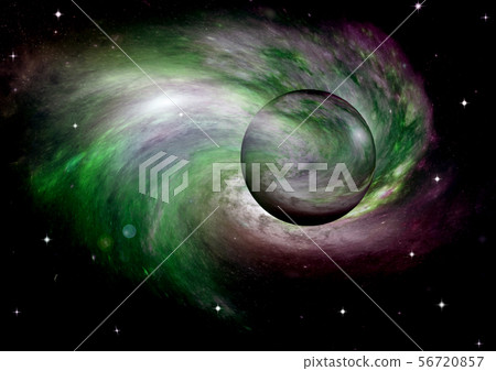 galaxy in a free space. 3D rendering 56720857