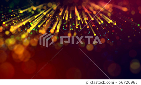 3d abstract beautiful background with colorful glowing particles, depth of field and bokeh effect 56720963