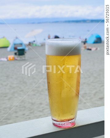 在海灘上喝啤酒 56725015