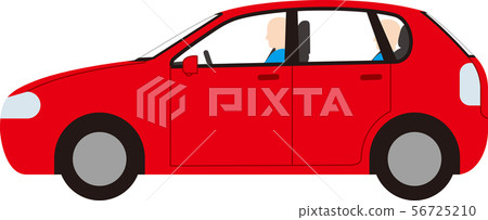 Passenger car side and driver. Vector image. Passenger car side and driver. Vector image. 56725210