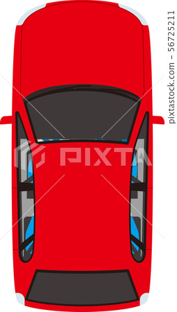 Passenger car seen from above. Vector material. 56725211