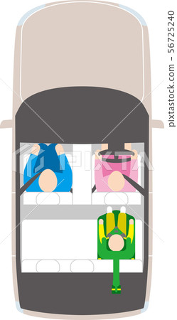 Automobiles and Isofix child seats and drivers. Vector image. Automobiles and Isofix child seats and drivers. Vector image. 56725240