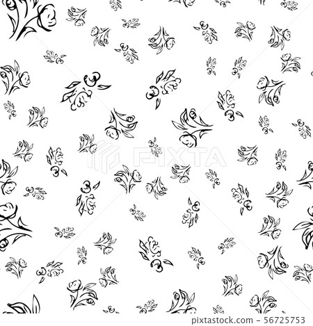 Hand drawn rose seamless pattern for print design. - Stock Illustration ...