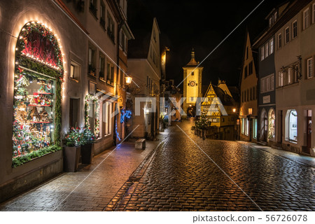 Rothenburg，德國，夜視圖 56726078