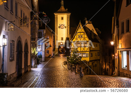 Rothenburg，德國，夜視圖 56726080