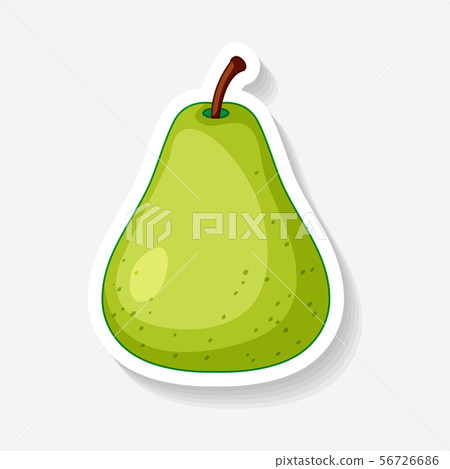 Sticker design with fresh pear Sticker design with fresh pear 56726686