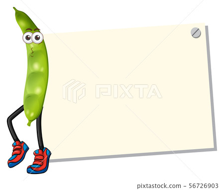 Paper template with greenbean Paper template with greenbean 56726903