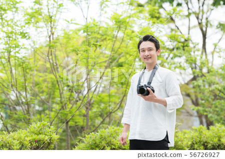 Men taking pictures outdoors 56726927