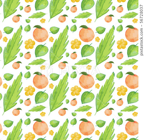 Seamless background design with oranges and 56728037