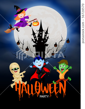 Funny cute cartoon character.  56728570