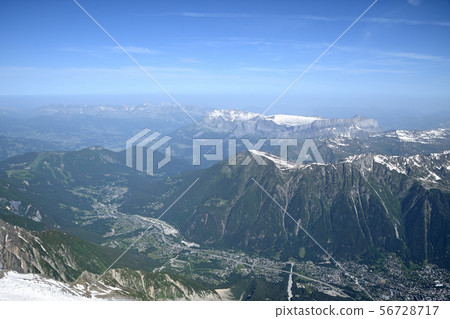 從Aiguille du Midi天文台看到的夏蒙尼山谷 從Aiguille du Midi天文台看到的夏蒙尼山谷 56728717