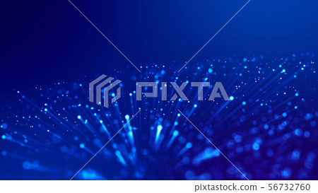 3d rendering of abstract blue background with glowing particles like micro world science fiction 56732760