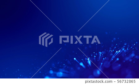 3d rendering of abstract blue background with glowing particles like micro world science fiction 56732865