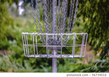 The target basket of Frisbee golf or Disc Golf 56734018