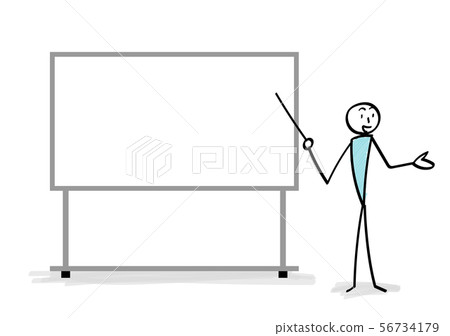 Whiteboard and explaining person Whiteboard and explaining person 56734179