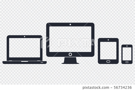 Vector illustration of responsive web design icons - Stock Illustration ...