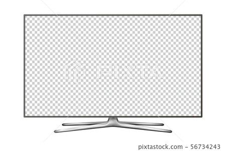 Realistic TV screen. Smart TV mockup 56734243