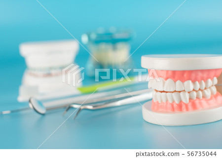 Dental check up by dentist. Dental check up by dentist. 56735044