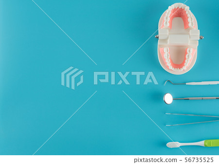 Dental tools in dental care concept. 56735525