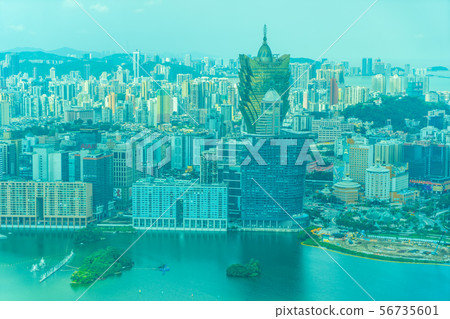 Beautiful architecture building cityscape in macau Beautiful architecture building cityscape in macau 56735601