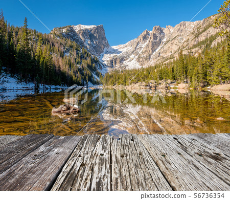 Dream Lake, Rocky Mountains, Colorado, USA. 56736354