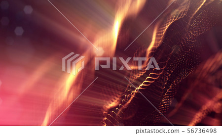 3d rendering background of glowing particles that form curved lines and 3d surfaces, grid with depth 3d rendering background of glowing particles that form curved lines and 3d surfaces, grid with depth 56736498
