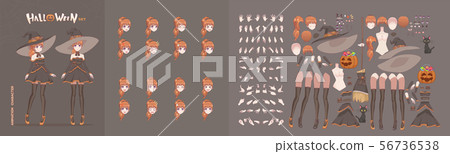 Halloween anime manga black witch animation kit Halloween anime manga black witch animation kit 56736538
