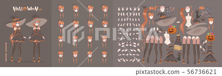 Halloween anime manga black witch animation kit 56736621