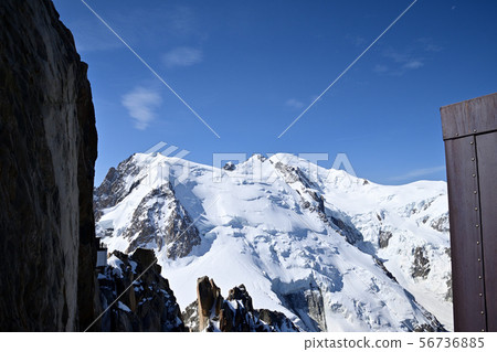 Mont Blanc from the observatory at Aiguille du Midi Kitamine, and Mont Modit in the foreground 56736885
