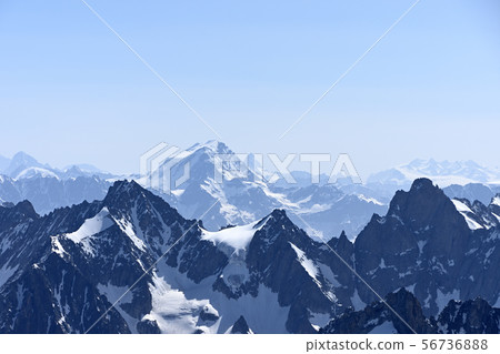 From the Aiguille du Midi observatory, the Grand Comban and the Matterhorn far away 56736888