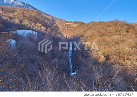 Nikko Irohazaka in winter Sees Hogata Falls from Kengamine Observatory Nikko Irohazaka in winter Sees Hogata Falls from Kengamine Observatory 56737434