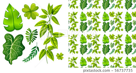 Seamless background design with isolated set of 56737735